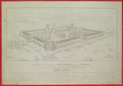 A New Harmony egyik új közössége madártávlatból alkotó: American School