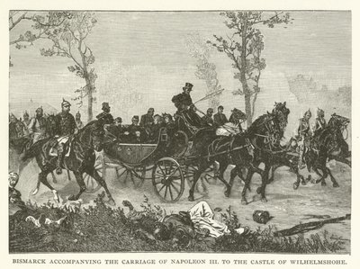 Bismarck kíséri III. Napóleon kocsiját Wilhelmshohe kastélyába alkotó: American School