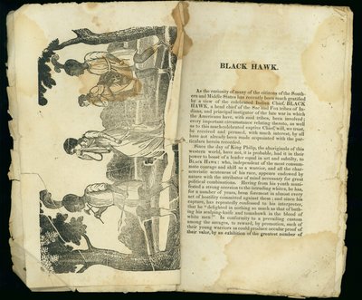 Black Hawk, A narratíva Mrs. Jane Lewis fogságáról és gondviselő szökéséről, 1834 alkotó: American School