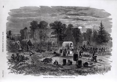 Blenker dandárja fedezi a visszavonulást Centreville közelében, 1861. július, a 