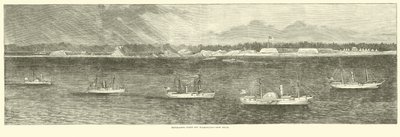 A flotta blokkolása Wilmingtonnál, New Inletben, 1864. október alkotó: American School
