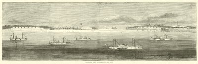 Blokkoló flotta Wilmingtonnál, Old Inletben, 1864. október alkotó: American School