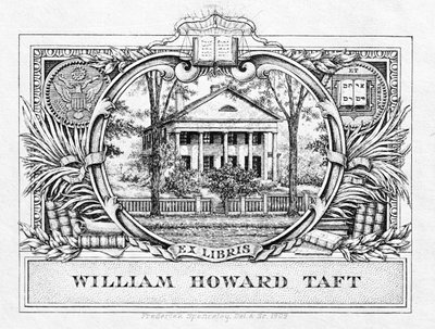 William H. Taft elnök (1857-1930) könyvtáblája, 1909 (nyomtatott) alkotó: American School