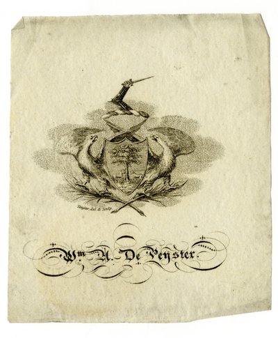 William Axtell De Peyster (1793-1856) könyvtáblája, 1840 körül alkotó: American School