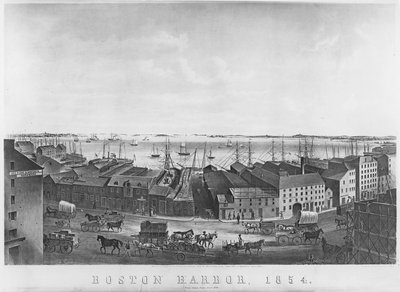 Boston kikötője, 1854 alkotó: American School