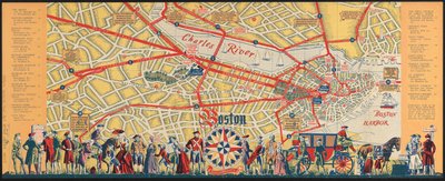 Boston böngészésre alkalmas város: mit nézzünk meg és hogyan élvezzük a látogatást, 1935-45 körül (színes litó) alkotó: American School