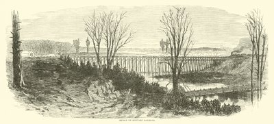 Híd a katonai vasúton, 1865. március alkotó: American School