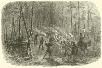 Foglyok behurcolása éjjel, 1864. augusztus alkotó: American School