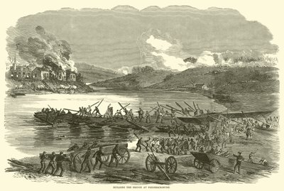 A híd építése Fredericksburgban, 1862 decemberében alkotó: American School