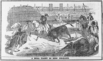 Bikaviadal New Orleansban, Davy Crocketts Almanackból, Boston, 1849 alkotó: American School