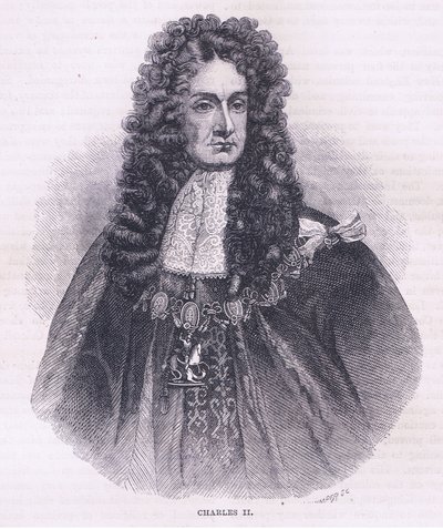 II. Károly (1664), illusztráció Cassell története az Egyesült Államok pubjából. készítette: Petter & Galpin 1890 körül (litho) alkotó: American School
