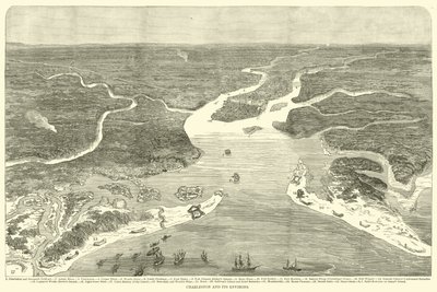 Charleston és környéke, 1863. július alkotó: American School