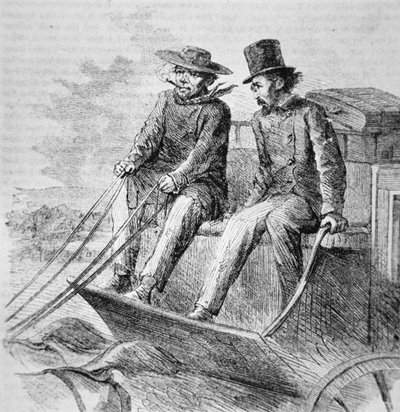 Charlie Parkhurst (1812-79) az Old West (litho) postakocsivezetője alkotó: American School