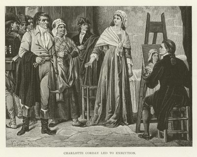 Charlotte Corday vezetett a kivégzéshez alkotó: American School