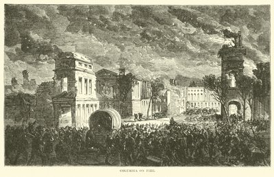 Columbia lángokban áll, 1865. február alkotó: American School