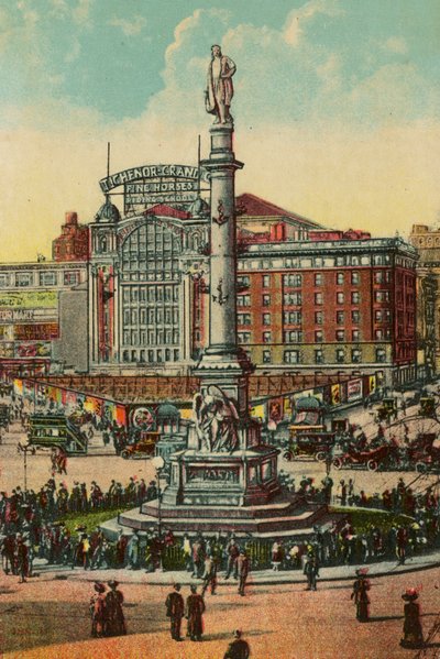 Columbus Circle, New York, 1900 körül alkotó: American School