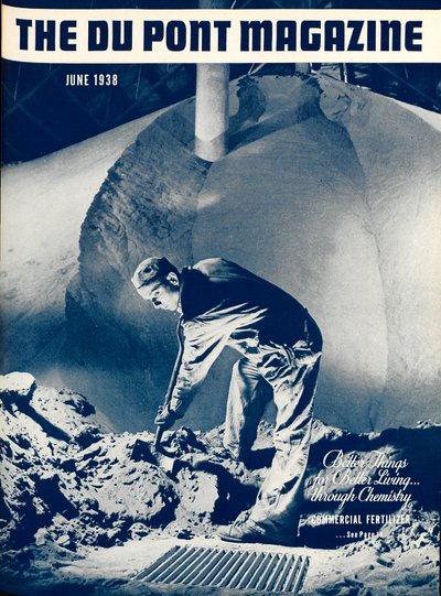 Kereskedelmi műtrágya, a DuPont Magazin címlapja, 1938. június alkotó: American School