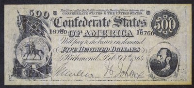 Konföderációs papírpénz (litho) alkotó: American School