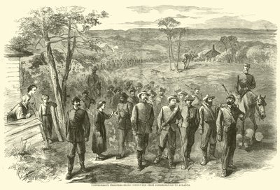 A konföderációs foglyokat Jonesborough-ból Atlantába hurcolják, 1864. szeptember alkotó: American School