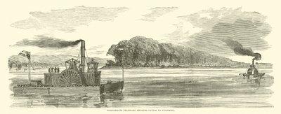 Szarvasmarhát szállító konföderációs szállítmány Vicksburgba, 1863. február alkotó: American School