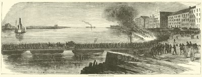 A Konföderációk kiürítik Savannah-t, 1864 decemberében alkotó: American School