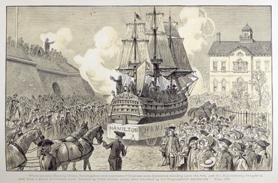 Kongresszusi felvonulás és ünnepség, 1790 körül alkotó: American School