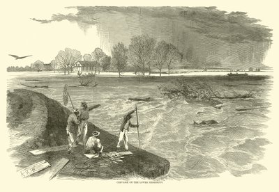 Crevasse a Mississippi alsó részén, 1862 alkotó: American School