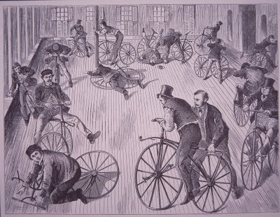Kerékpáros (velocipede) iskola, New York, USA alkotó: American School