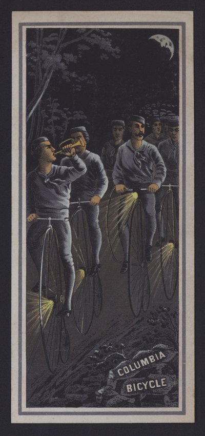 Éjszaka közlekedő kerékpárosok (színes litó) alkotó: American School