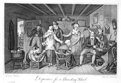 Indulás bentlakásos iskolába, az Analectic Magazine, v.2., 1820 alkotó: American School