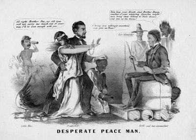 Desperate peace man, kiadó: Currier & Ives, New York, 1866 körül alkotó: American School