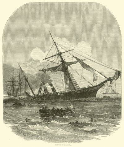 Alabama pusztulása, 1864. június alkotó: American School