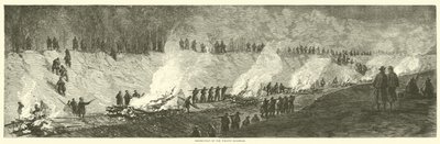 A Weldon-vasút megsemmisítése, 1864. szeptember alkotó: American School