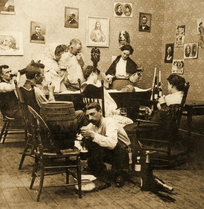 Részlet a McCarthys Wake-ből (1. rész), 1899 (sztereográf) alkotó: American School