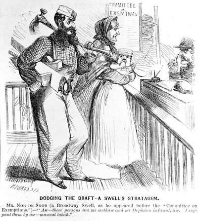 Kikerülni a vázlatot – Egy duzzadt stratégia, Frank Leslie Illustrated Newspaperéből, 1863. szeptember 19. alkotó: American School