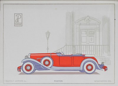 DuPont Motor Cars: Phaeton, 1921 alkotó: American School