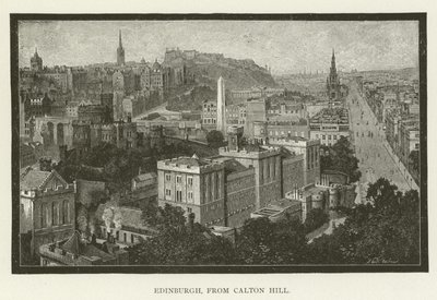 Edinburgh, a Calton Hillről alkotó: American School