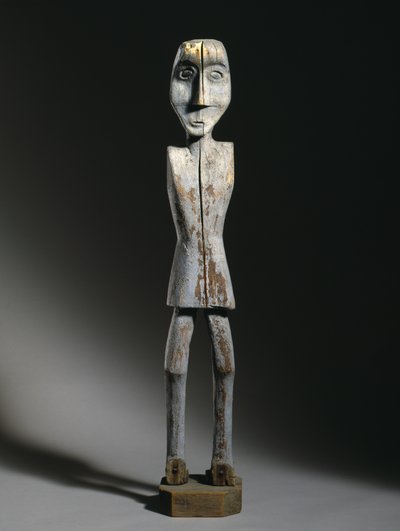Effigy figura, Chippewa, 19. század vége (fa, vasszögek és pigment) alkotó: American School
