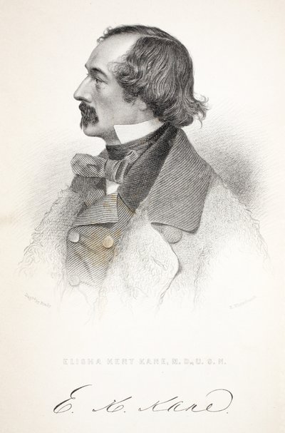 Elisha Kent Kane, illusztráció: A második Grinnell-expedíció Sir John Franklin nyomában..., 1856 alkotó: American School