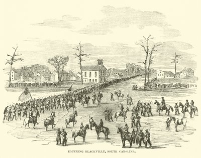 Belépés a dél-karolinai Blackville-be, 1865. január alkotó: American School