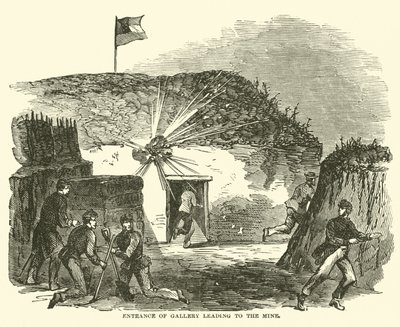 A bányához vezető galéria bejárata, 1863. június alkotó: American School