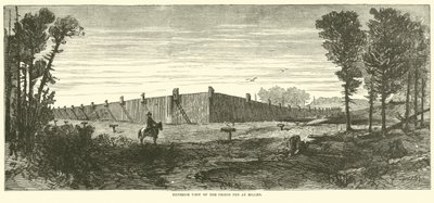 A Millen-i börtöntoll külső képe, 1864. november alkotó: American School
