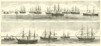 Szövetségi flotta a Hampton Roads-ban, 1864. december alkotó: American School