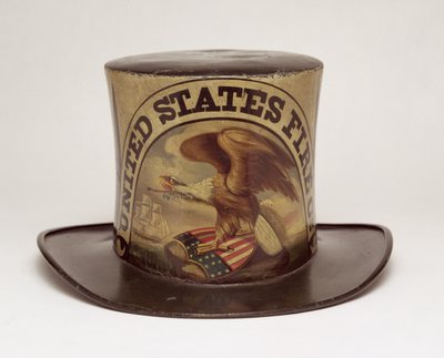 David Bustill Bowser festette Firemans Parade Hat, 1850 körül (bőr) alkotó: American School