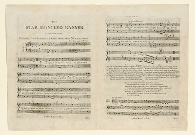 A "The Star Spangled Banner. A Pariotic" című kottának első kiadása alkotó: American School
