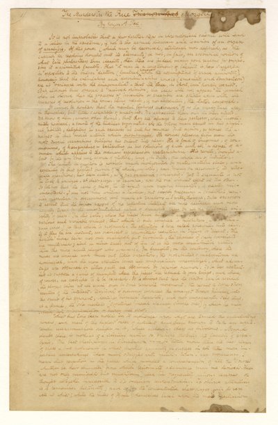 Edgar Allan Poe Gyilkosságok a Rue Morgue-ban első oldala, 1841 alkotó: American School