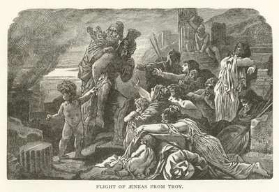 Aeneas repülőútja Trójából alkotó: American School