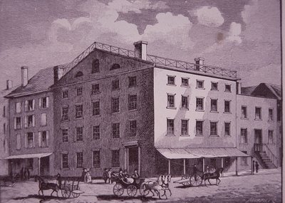 Fraunces Tavern, New York City (metszet) alkotó: American School