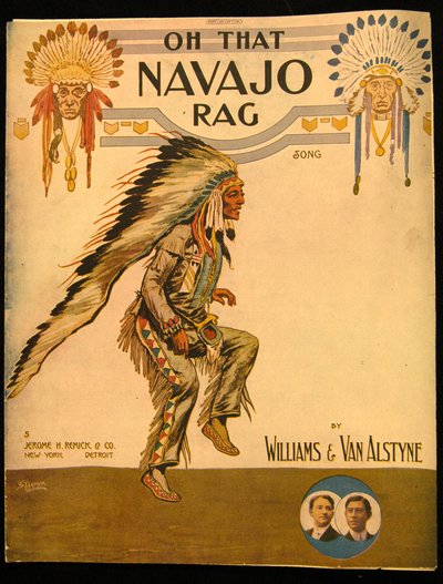 A Williams és Van Alstyne által készített Oh that Navajo Rag első borítója, 1912 körül alkotó: American School