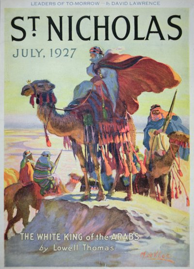 A St. Nicholas magazin címlapja, 1927. július (színes litó) alkotó: American School